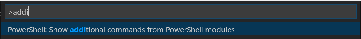 Command palette screenshot