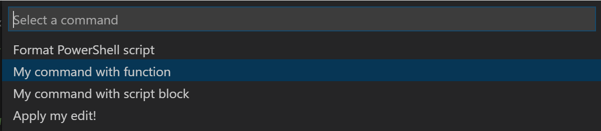 Command list screenshot
